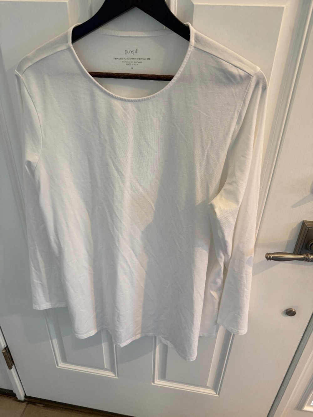 Pure Jill Pima Stretch Cotton Shirttail Tee